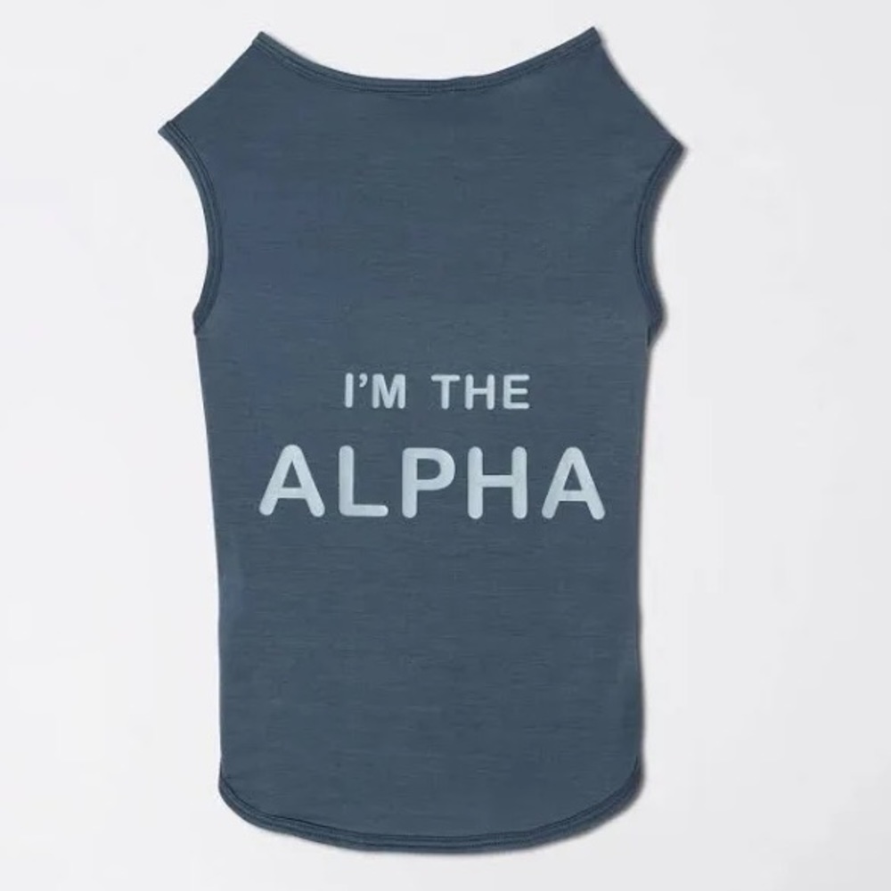 NWT Boots & Barkley | Blue I’m the Alpha Tank Top dog XL